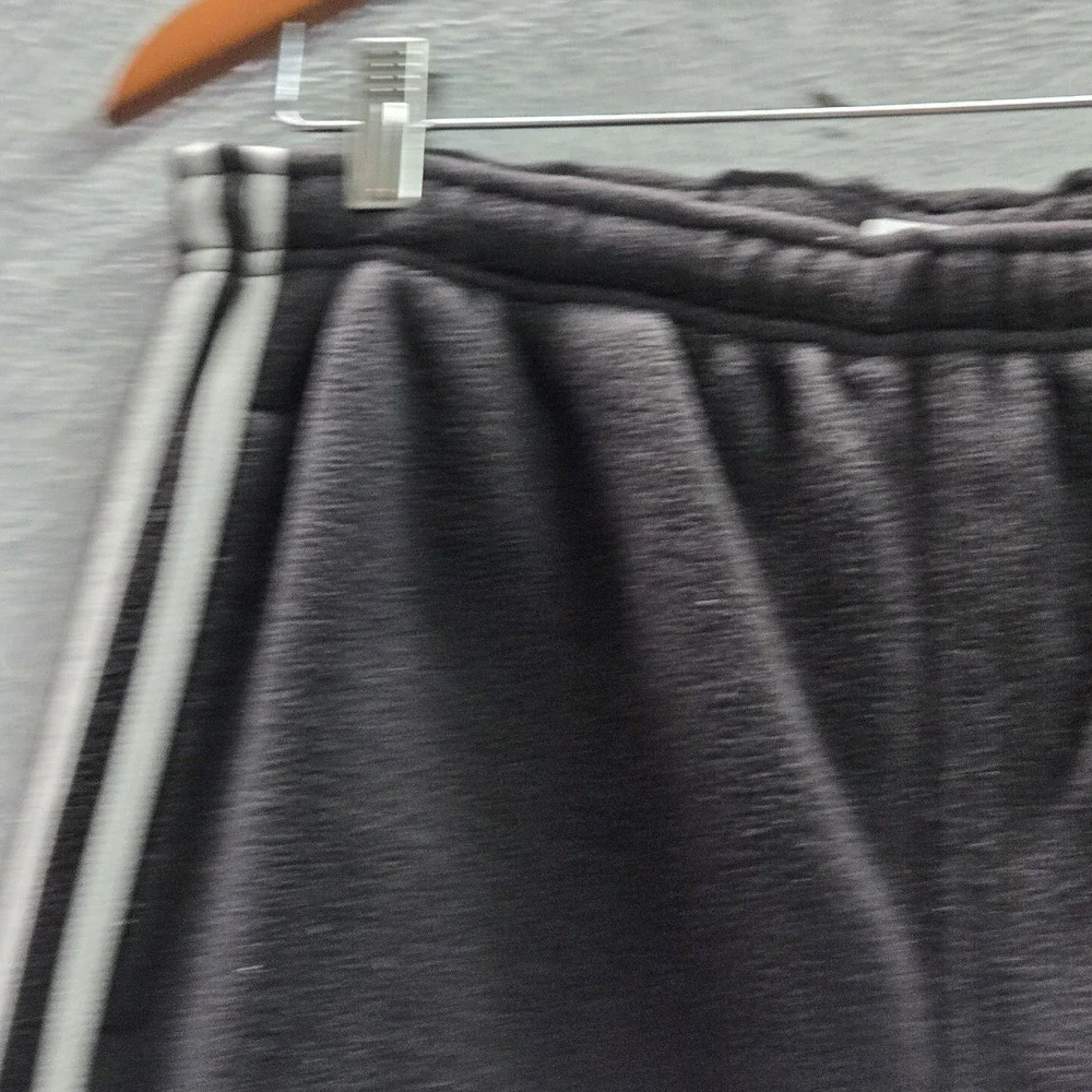 Adidas Men Activewear Pants M Black Embroidered Sweatpants‎ Fleece Logo 28